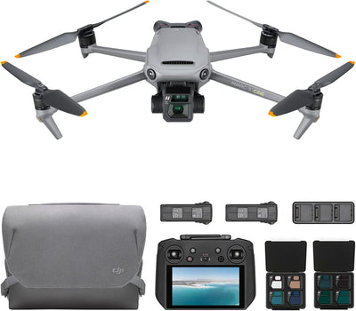 Mavic 3 Cine Premium Combo, Drone with 4/3 CMOS Hasselblad Camera, 5.1K Video, Omnidirectional Obstacle Sensing, 46 Mins Flight, 15Km Video Transmission, with  RC Pro, Two Extra Batteries