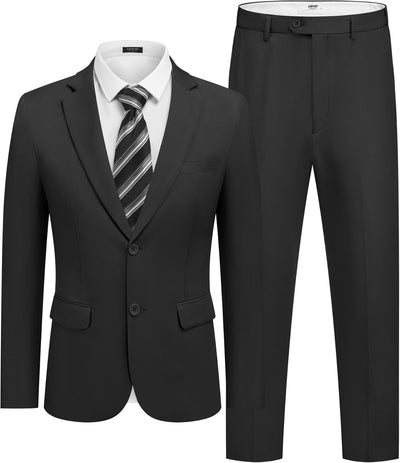 Mens 2 Piece Suit Slim Fit 2 Button Formal Jacket Suits Pants Set for Wedding Business Prom