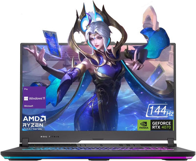 ROG Strix G17 Gaming Laptop, 17.3" FHD 144Hz, AMD Ryzen 9 7845HX, Geforce RTX 4070, 64GB DDR5 RAM, 2TB Pcie M.2 SSD, HDMI, USB 3.2 Gen 1, Wi-Fi 6, RGB Backlit Keyboard, Windows 11 Pro, Black