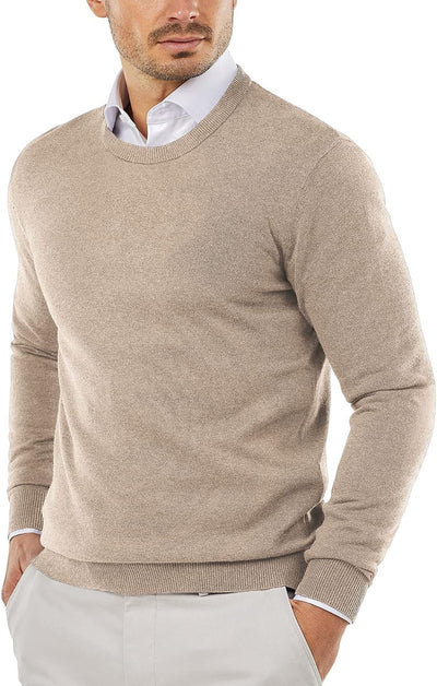 Men'S Crew Neck Sweater Slim Fit Lightweight Sweatshirts Knitted Pullover for Casual or Dressy Wear