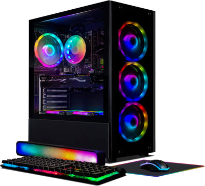 Gaming PC, Radeon RX 5700 8G GDDR6, Intel Core I7 3.4G up to 3.9G,16G RAM, 512G SSD, 600M Wifi, BT 5.0, RGB Fan X4, RGB BT Sound Bar, Windows 10 Home