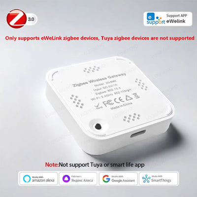 Ewelink Zigbee 3.0 Smart Hub, Wireless Gateway Bridge for App Voice Remote Control, Works with Alexa Google Home Assistant