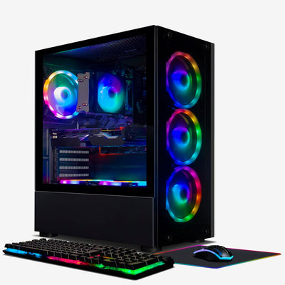 Gaming PC Computer Desktop, Geforce RTX 2060 6G, AMD Ryzen 5 PRO 2600 up to 3.9G, 16G DDR4, 512G SSD, 600M Wifi, BT 5.0, RGB Fan X6, Windows 11 Home