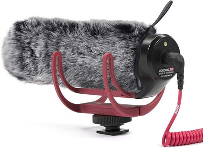 Microphone Deadcat Windscreen - Outdoor Wind Shield Mic Windshield Muff Fur Custom Fit for Rode Videomic GO Camera Microphone