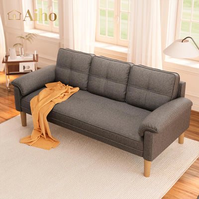 Convertible Sofa Couch with Thickend Armrest ,3 Seater Sofa for Living Room,Gray