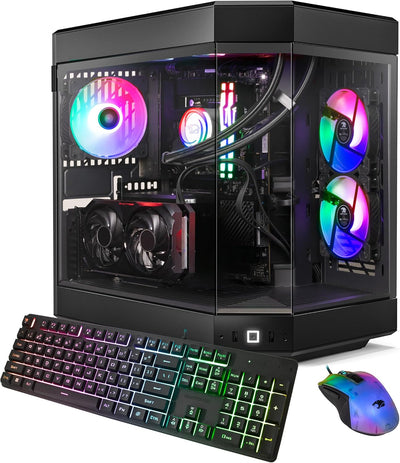 Y60 Black Gaming PC Computer Desktop Y60BA9N47TS03 (AMD Ryzen 9 7900X CPU, NVIDIA Geforce RTX 4070 Ti Super 16GB GPU, 32GB DDR5 RGB 5200Mhz RAM, 2TB Nvme, Wifi Ready, Windows 11 Home)