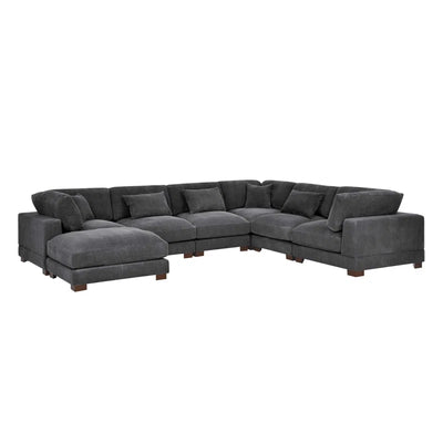 Arliz 7 - Piece 144" Wide Reversible Modular Corner Sectional with Ottoman