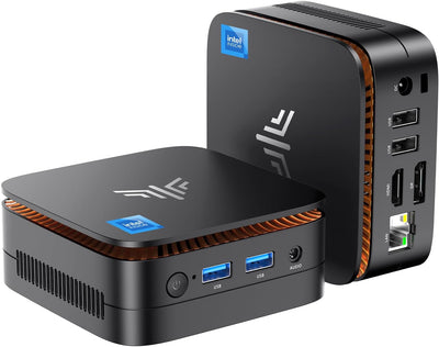 Essenx E1 Mini PC, Mini Computer Intel Twin Lake- N150 up to 3.6 Ghz(Beat N100), Min Desktop Computer 8GB DDR4 256GB M.2 SSD, Small PC Desktop 2.4G/ 5.0G Wifi, BT, 4K, Business, Home, Office