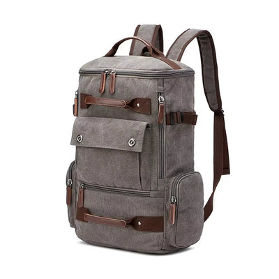 Men'S Backpack Vintage Canvas Backpack School Bag Men'S Travel Bags Large Capacity Backpack Laptop Backpack Bag Rucksack