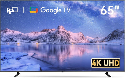 65 Inch Smart TV, 4K LED Google TV with Google Play Built-In Google Cast, HDR 10, Dolby Atmos & Vision MEMC, Voice Assistant Remote, UHD Flat Screen Television (CG65-C3,2024)