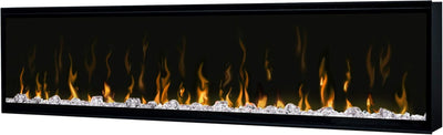 Ignitexl 60" Built-In Linear Electric Fireplace with 8 Color Themes and Acrylic Ember Bed (Model: XLF60), 8530/5118 BTU, 240/120 Volt, 2500/1500 Watt, Black