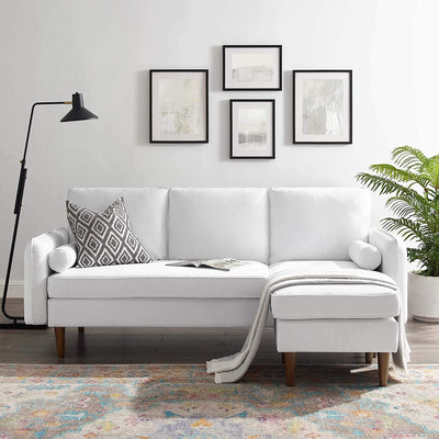 Modway Revive Sofas, White, Right or Left Sectional Sofa